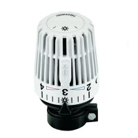 Heimeier Thermostatkopf K, weiß, Direktanschluss für Danfoss RAVL 9700-24.500